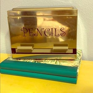 Pencil/straw dispenser